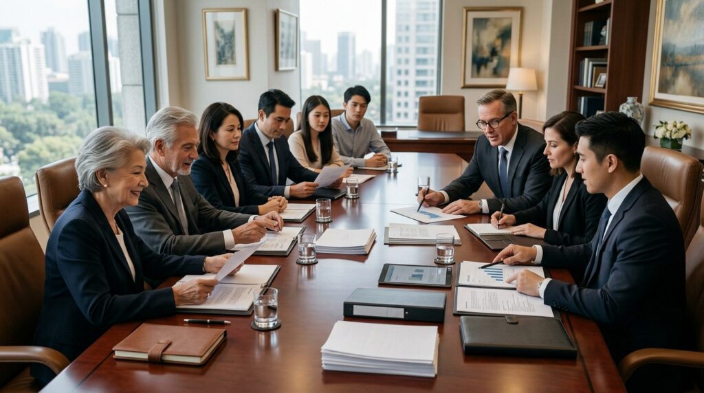 High-net-worth family reviewing a lifetime tax-planning strategy